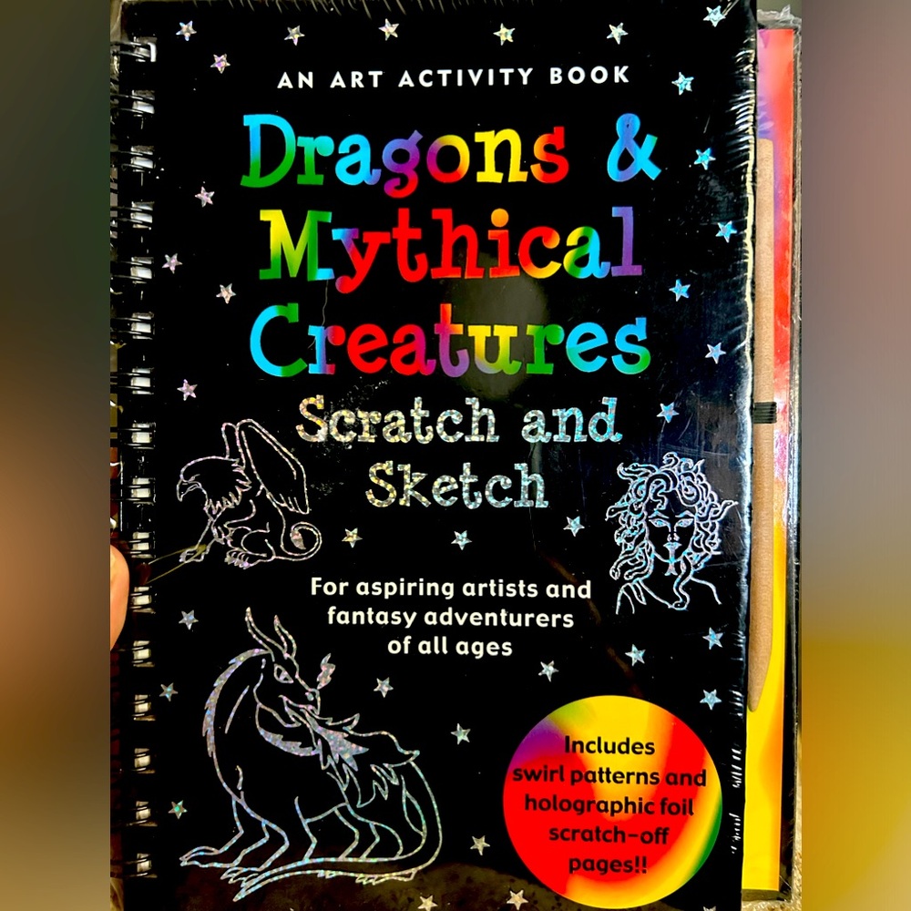 New. Sealed. Dragons & Mythical Creatures Scratch & Sketch Art Activity Book